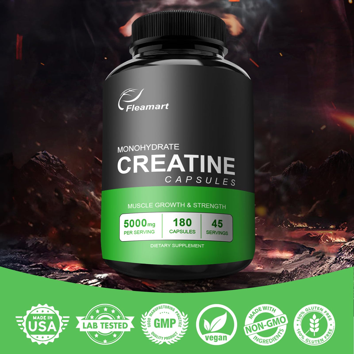 Micronized Creatine Monohydrate 5000mg 180 Capsules F943
