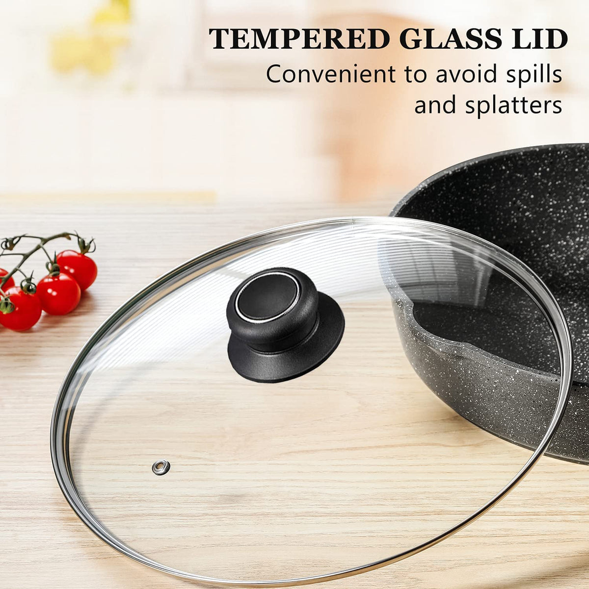 12 Inch Tempered Glass Pan Lid W838