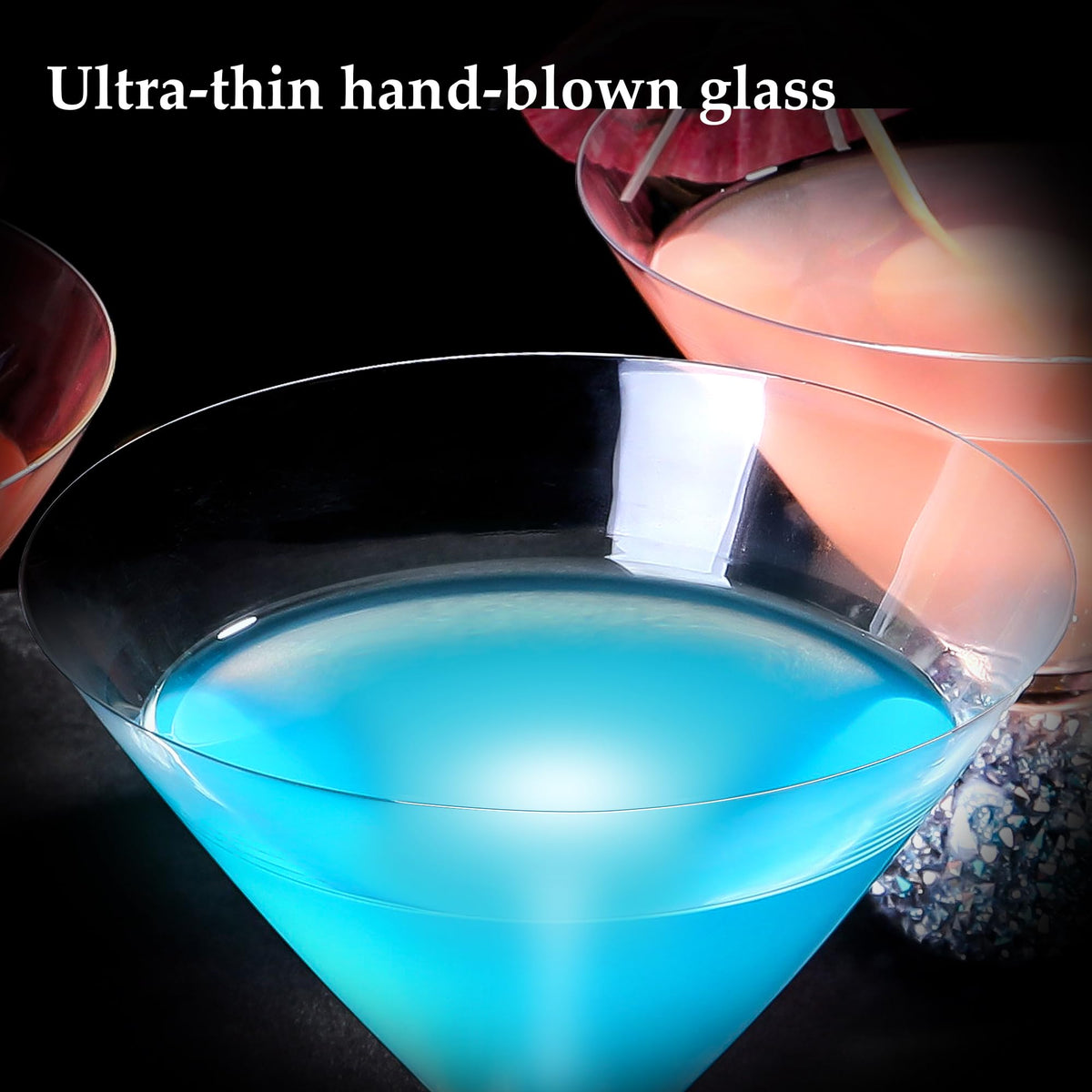 10oz Stemless Martini Glasses Set of 4 R710