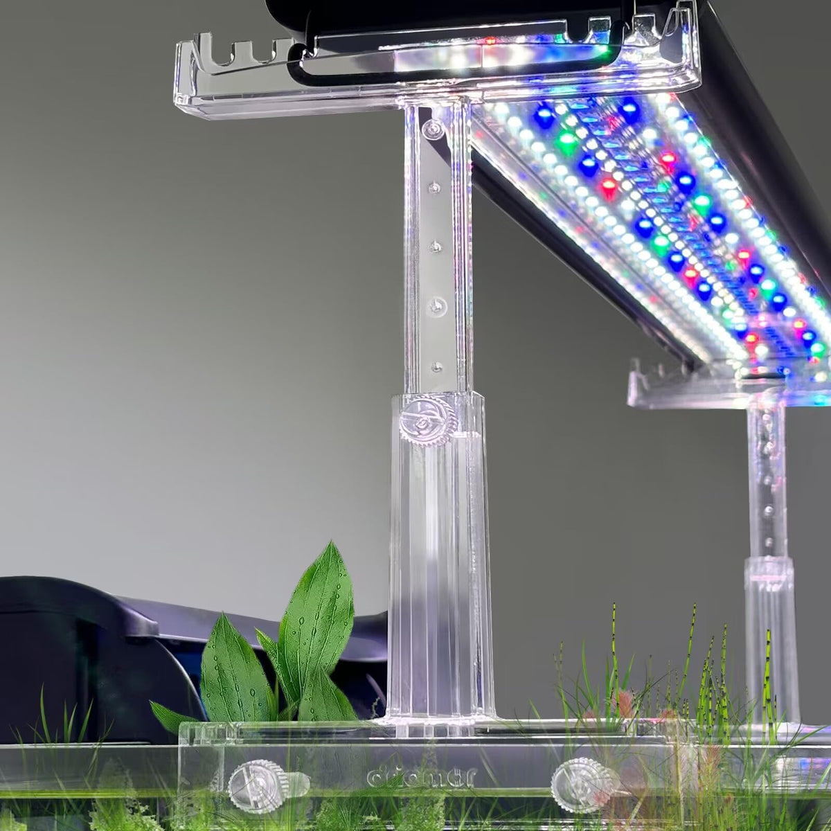 Adjustable Clear Acrylic Aquarium Light Riser Stand 2pcs M945