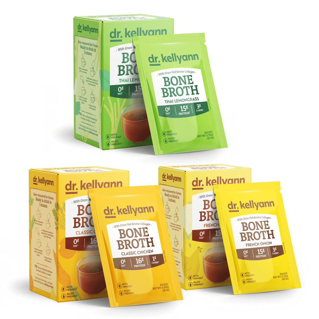 Bone Broth Packets Variety Pack 3 Boxes 21 Servings Y753