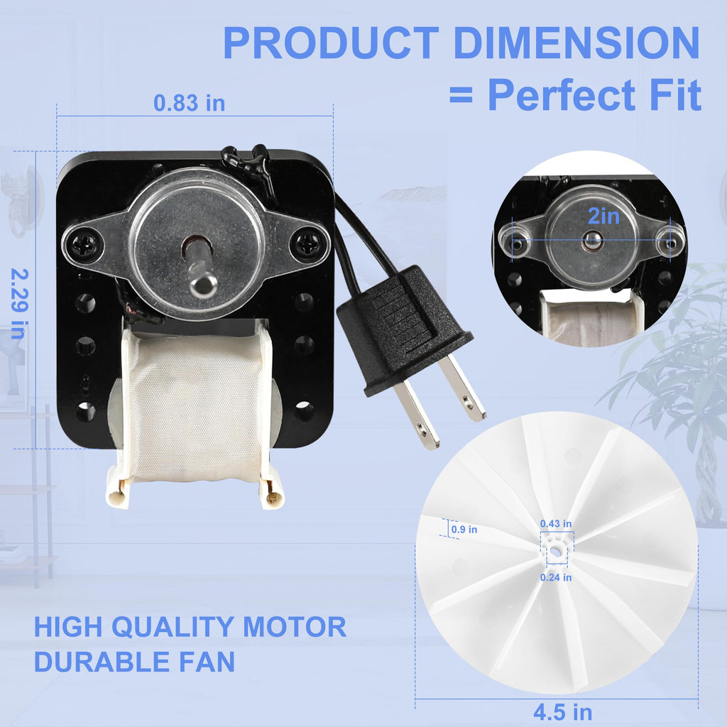 Bathroom Exhaust Fan Motor Replacement Kit 50CFM 120V Q68757
