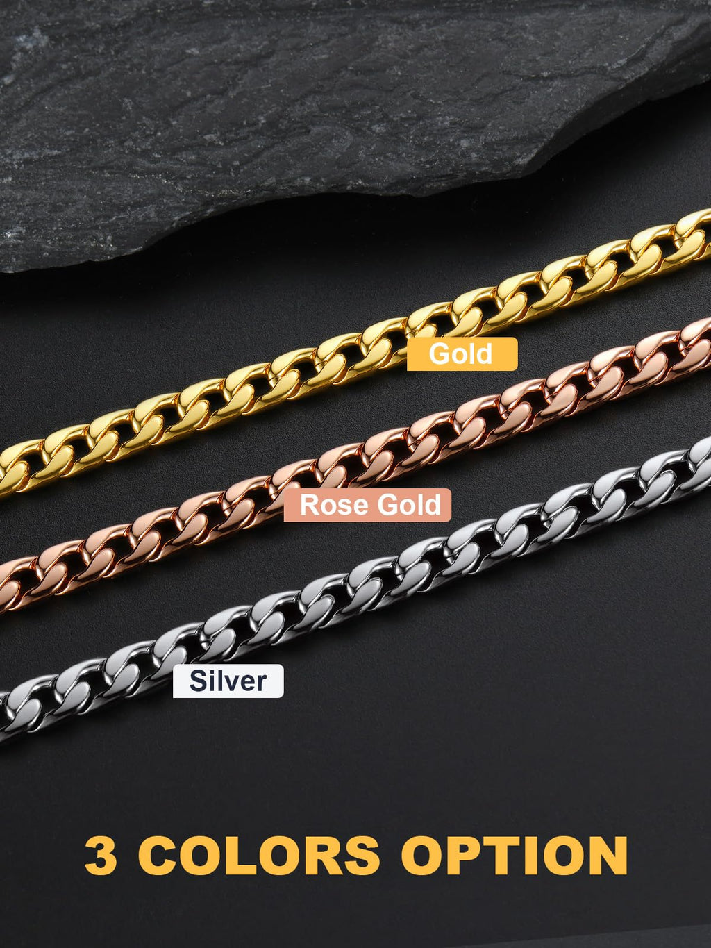 Cuban Link Chain Stainless Steel Necklace P35681