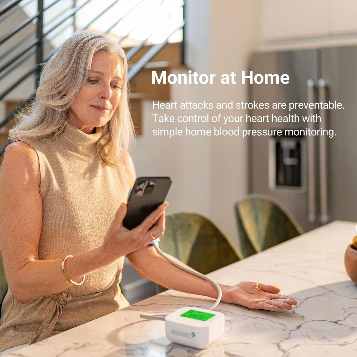 Upper Arm Blood Pressure Monitor with Wide-Range Cuff V2281