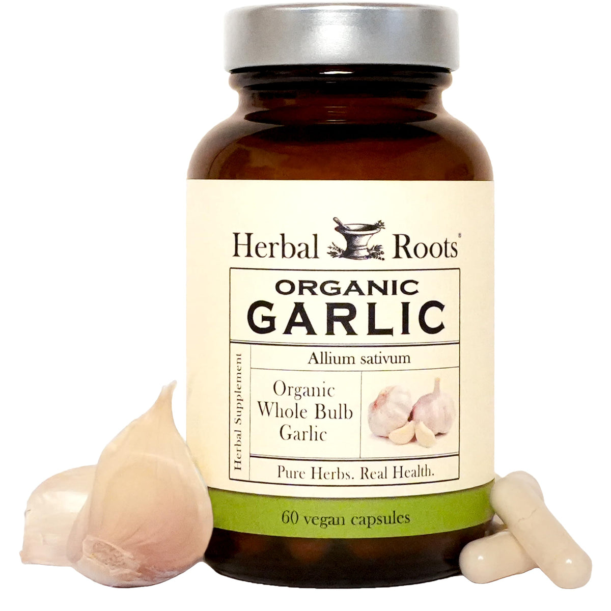 Organic Whole Bulb Garlic 60 Vegan Capsules X75399