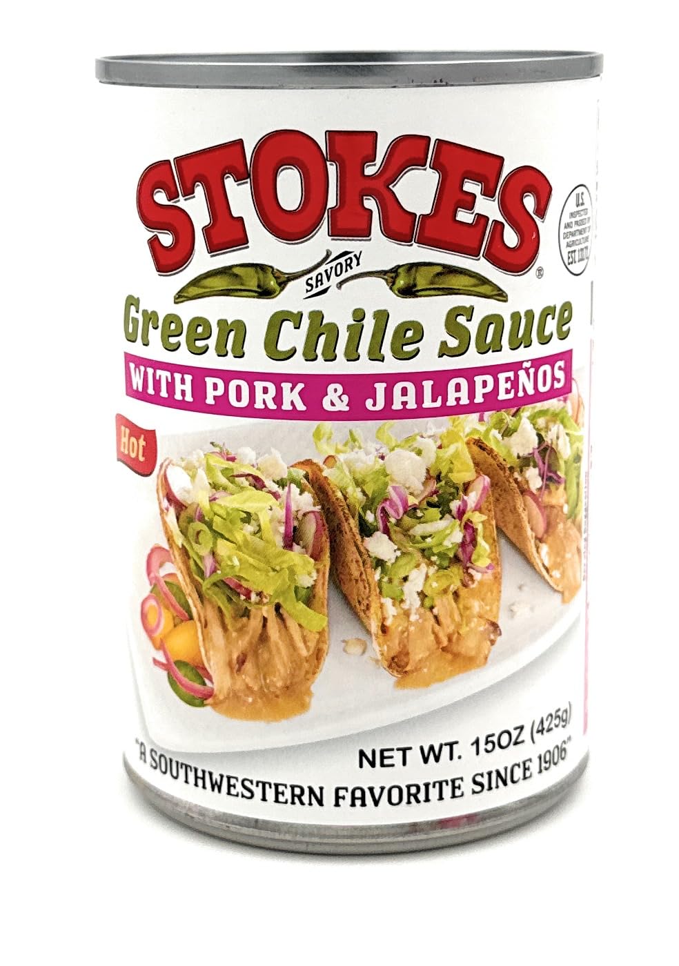 Green Chile Sauce with Pork and Jalapenos Pack of 6 N92808