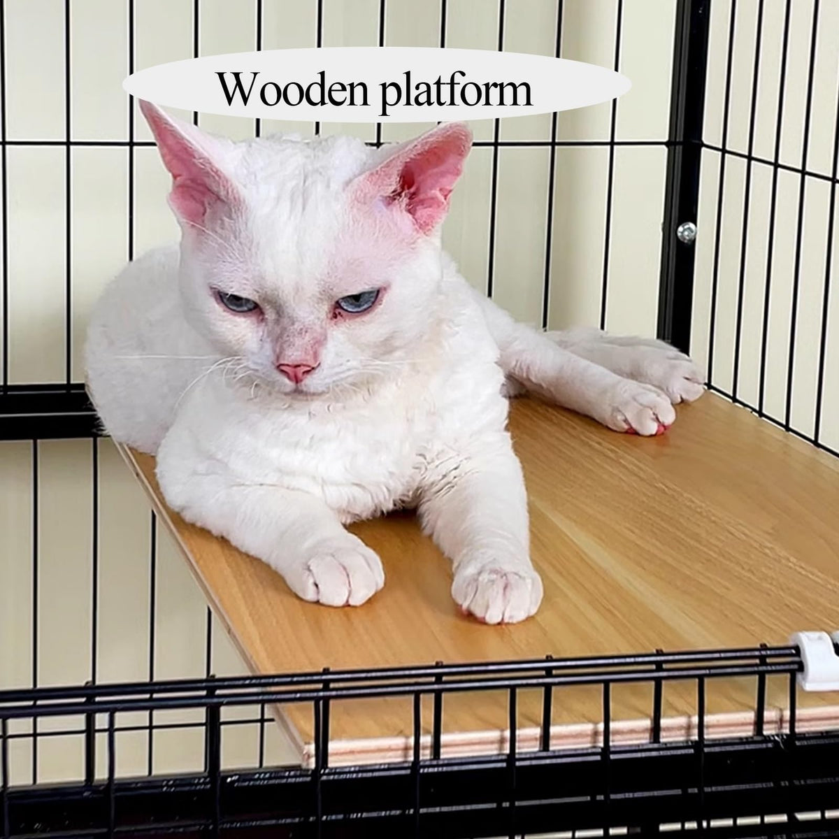 Indoor Cat House with Litter Box Enclosure with Wheels B472