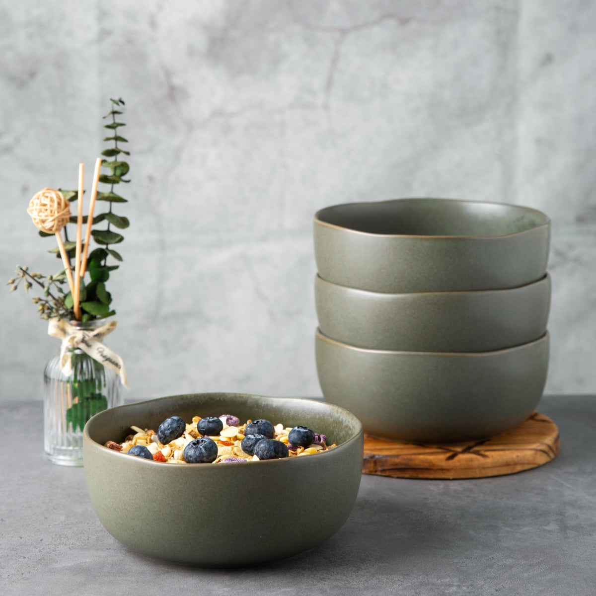 28oz Stoneware Cereal Bowls Set of 4 S105662