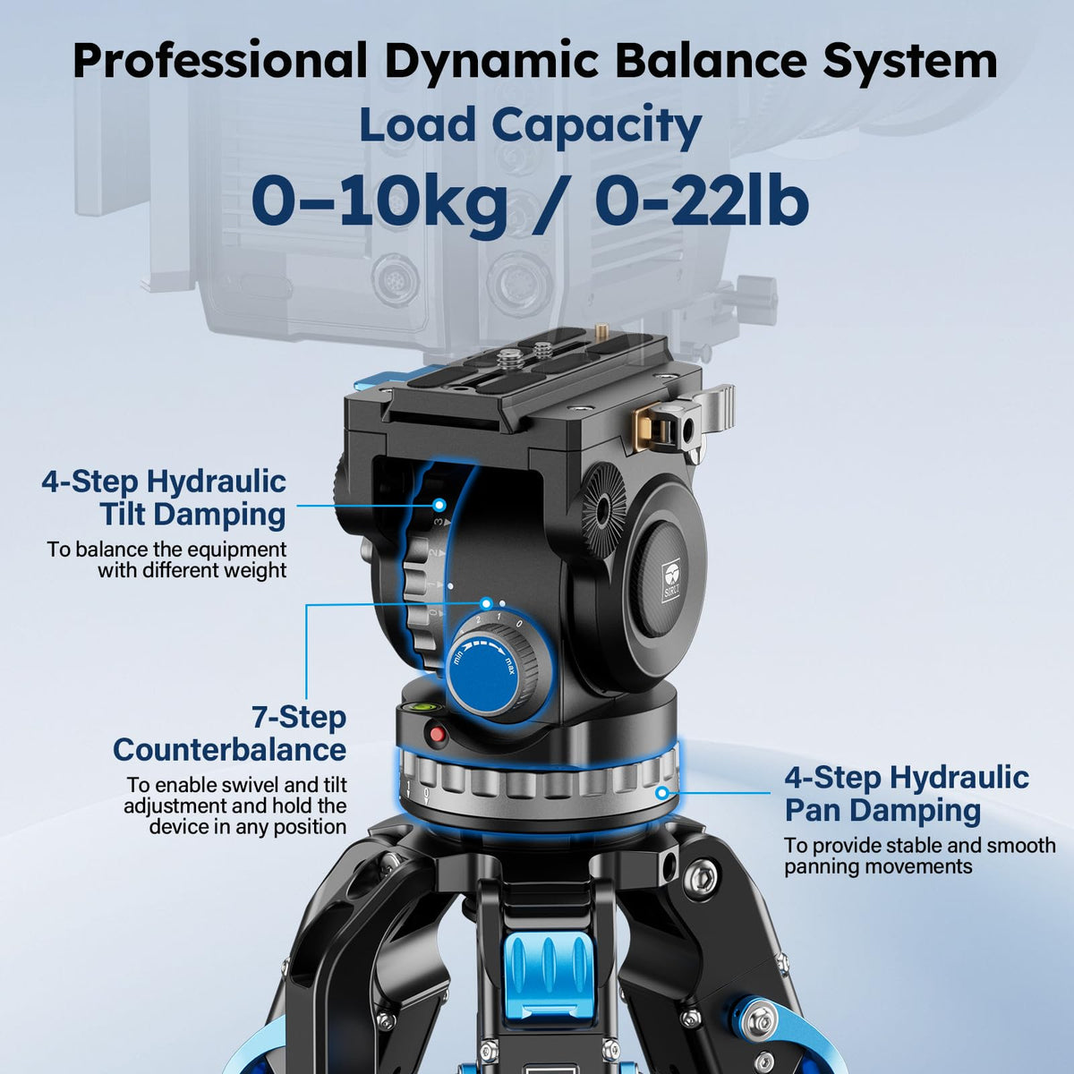 Carbon Fiber Video Tripod with Fluid Head P914048