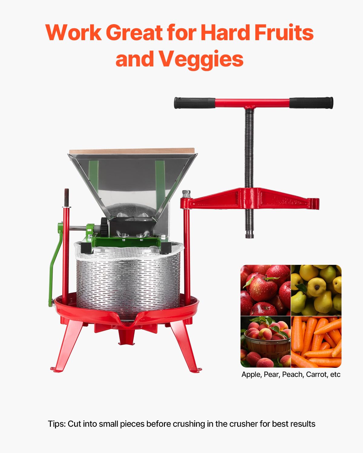 7L Stainless Steel Manual Fruit Crusher Z949241