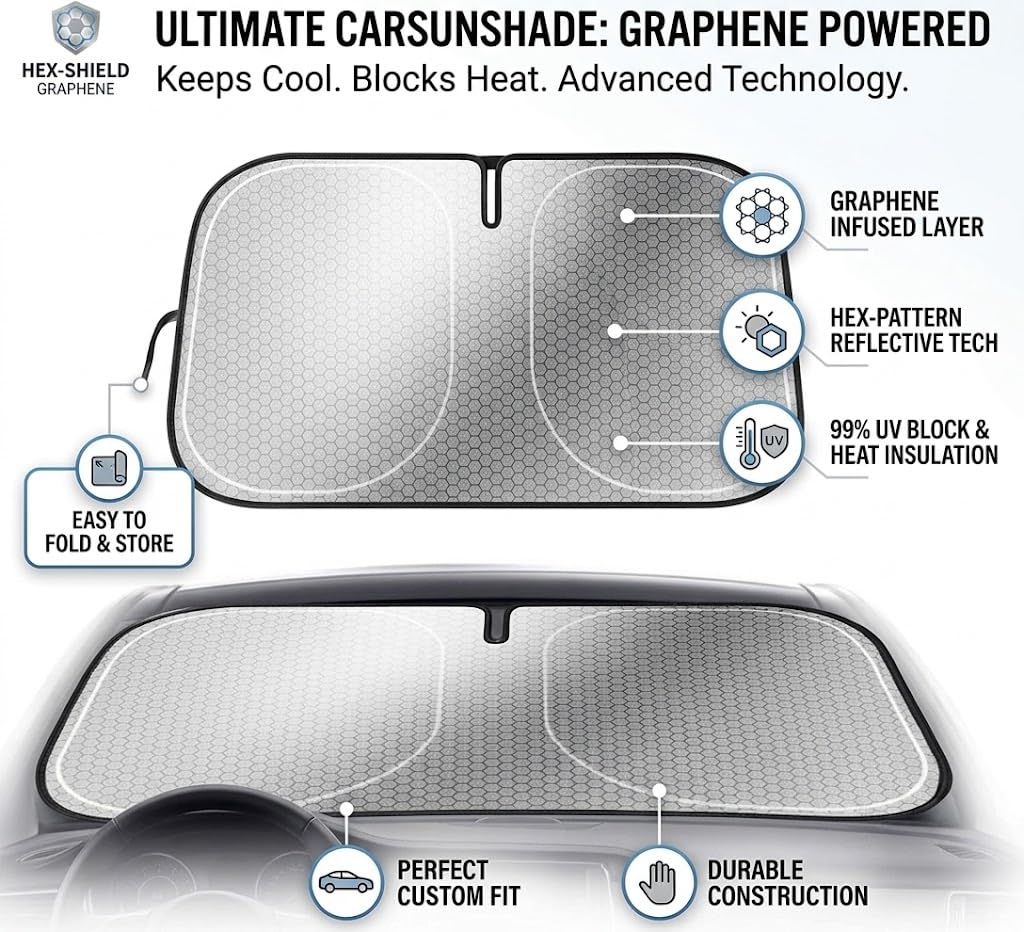 Car Windshield Sun Shade Graphene UV Protection F378