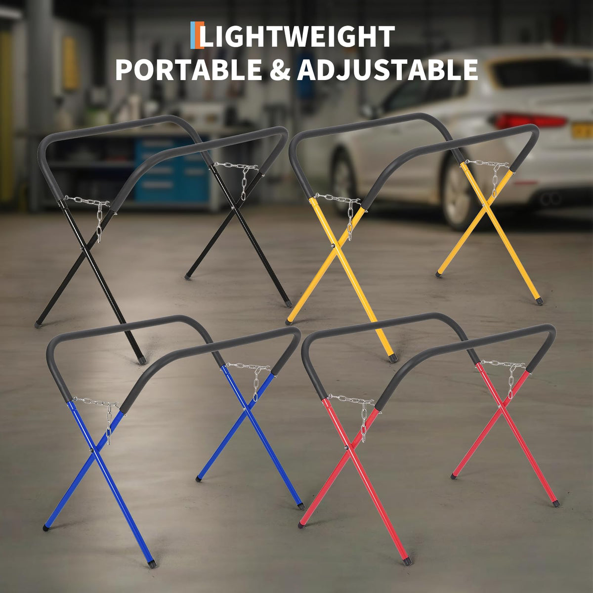Heavy Duty Folding Work Stand, 500LB Capacity Portable Work Table E155471