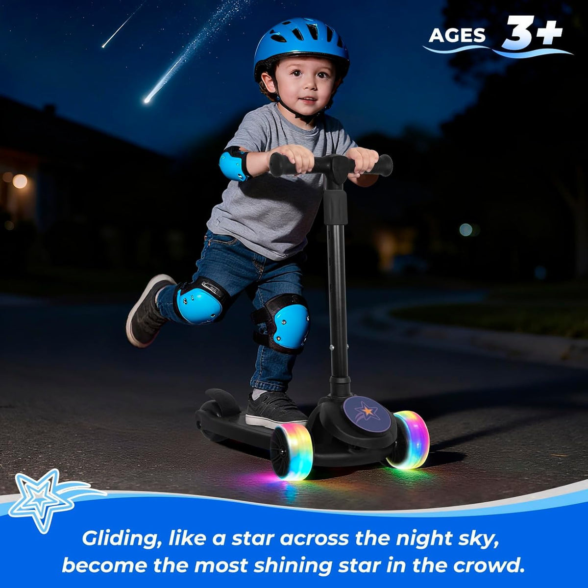 3 Wheel Kids Scooter with Light Up Wheels E694