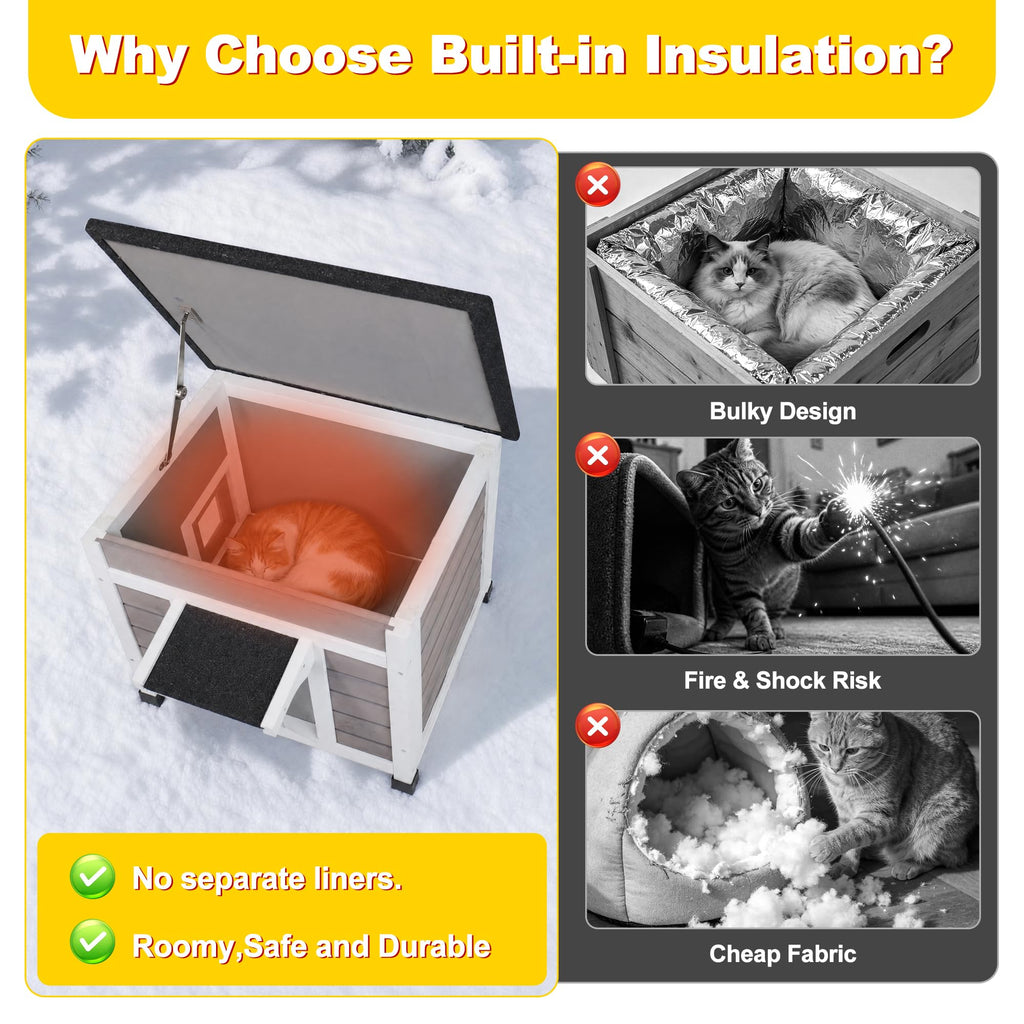 Insulated Outdoor Cat House J98795