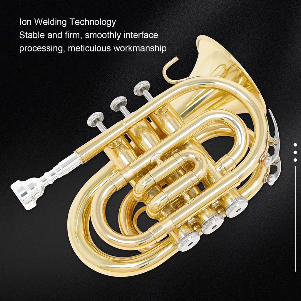 Bb Pocket Trumpet, Ni Plated Brass with 7C Mouthpiece M241417