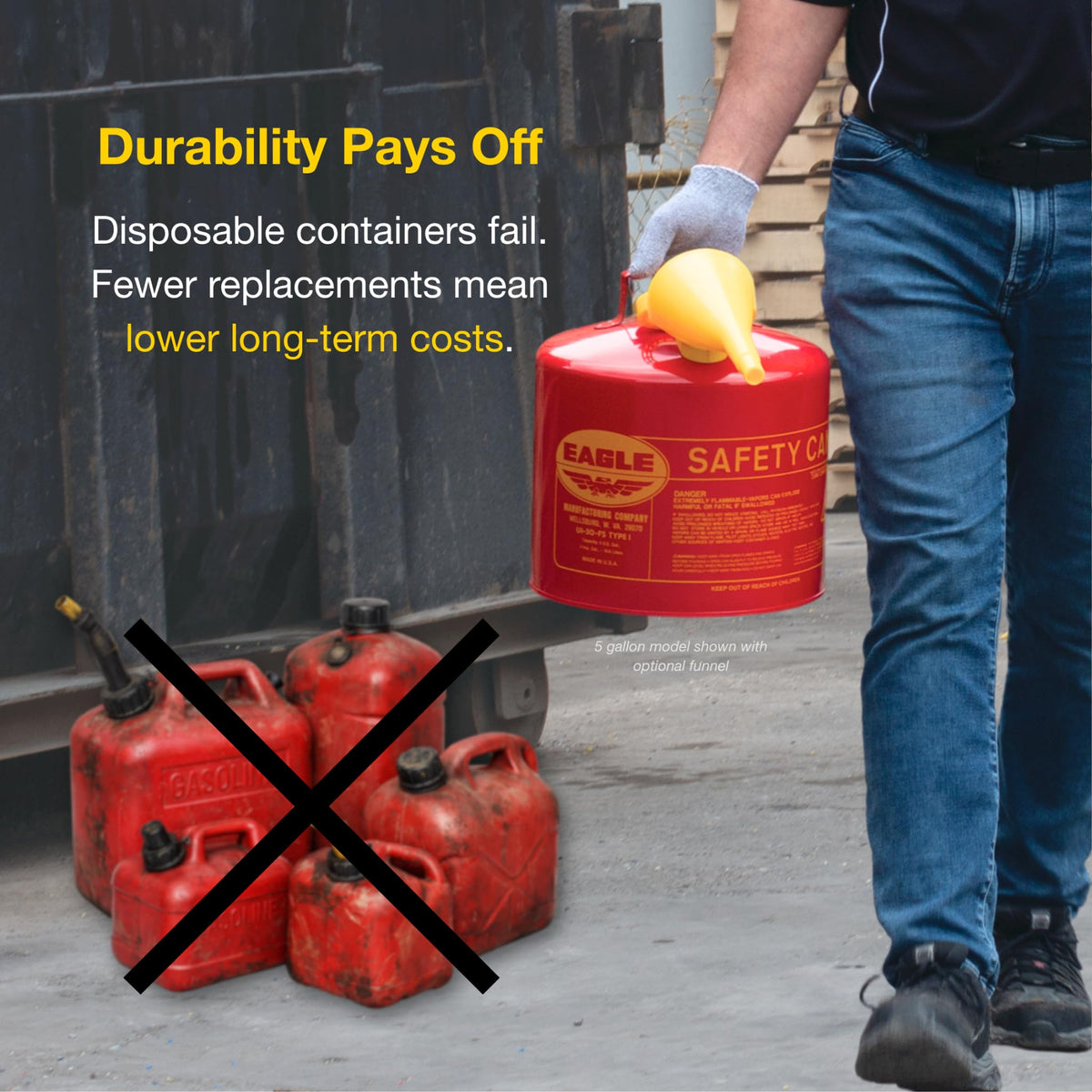 5 Gallon Type I Red Safety Gas Can Z97322