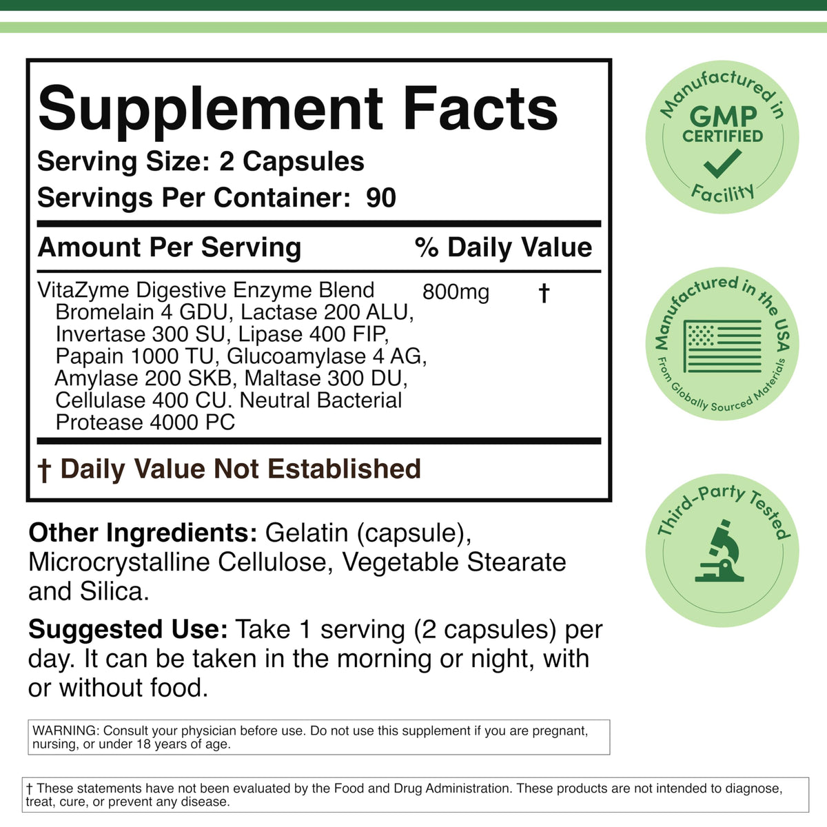 Digestive Enzymes 800mg L194