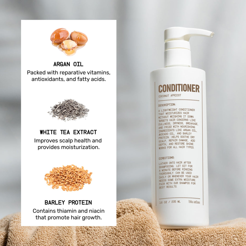 Shampoo and Conditioner Bundle Coconut Apricot 16 oz J701