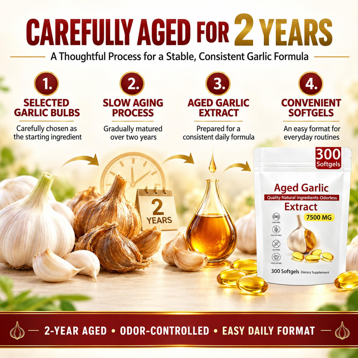 300 Count Garlic Supplement Softgels M746784