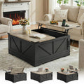 Black Lift Top Wood Coffee Table with Storage B890867