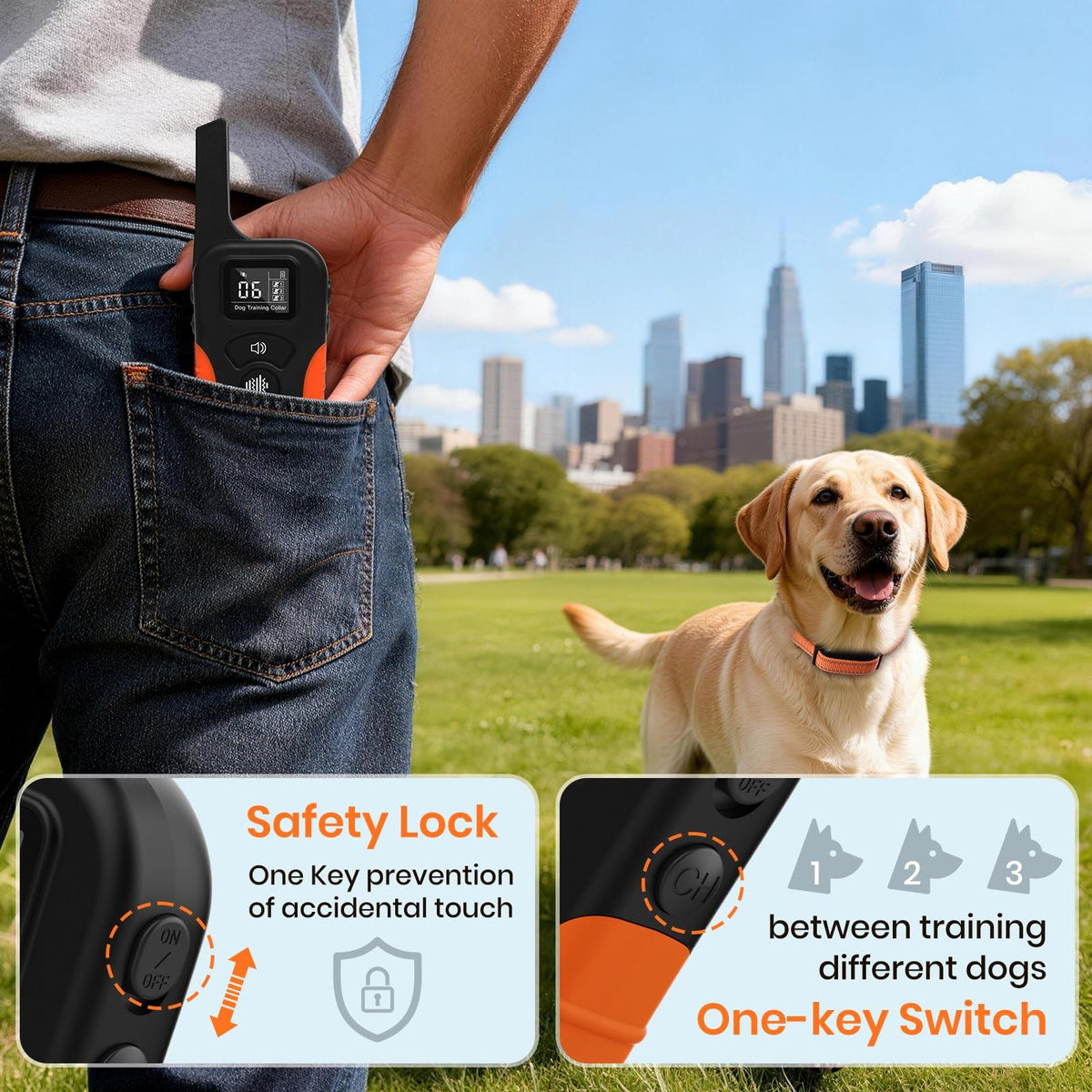 Vibration & Beep Dog Training Collar with Remote W888