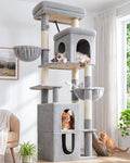 70 inch Light Grey Cat Tree Condos G76876