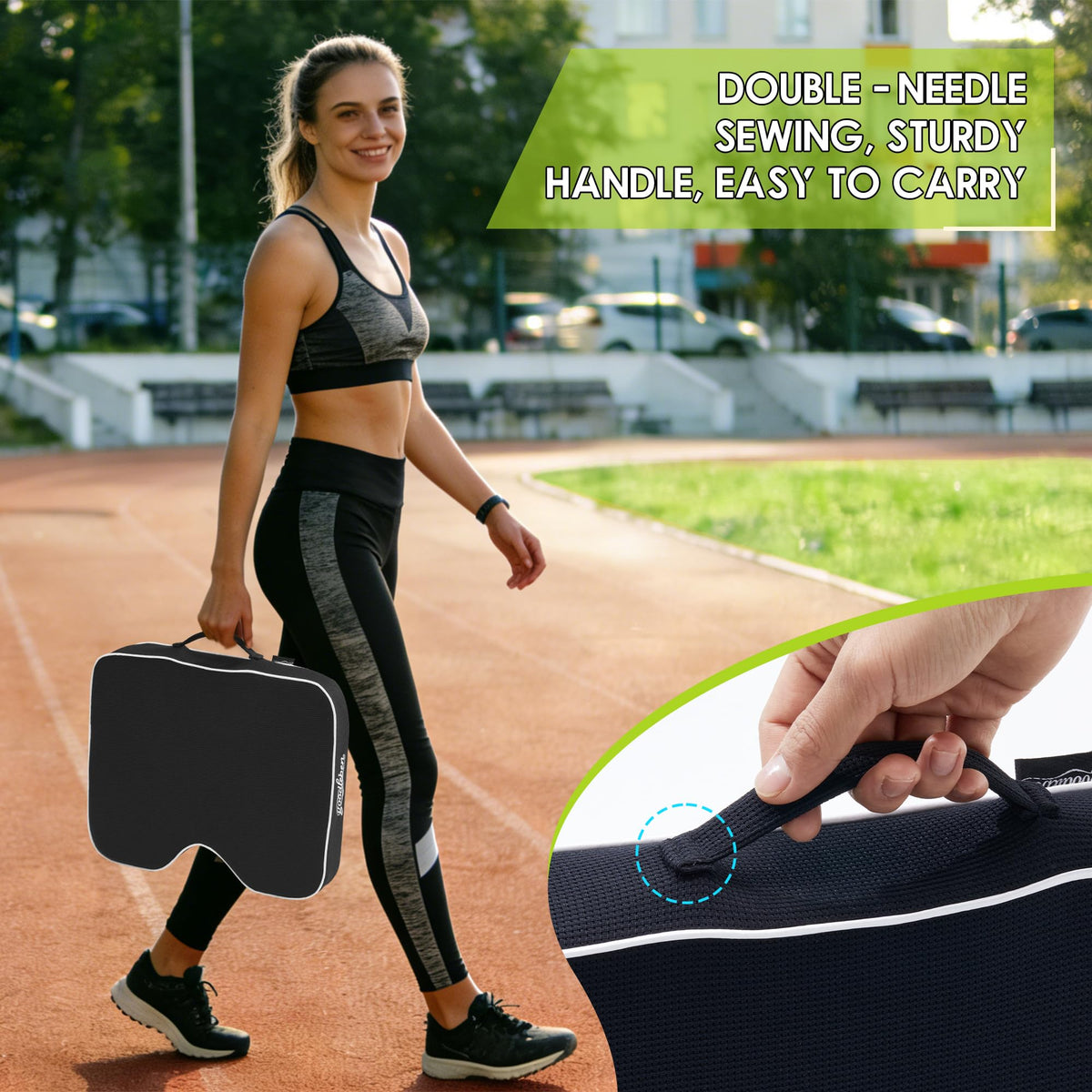 Dual-Layer Foam Breathable Waterproof Stadium Cushion V4977