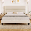 Queen Size Velvet Upholstered Platform Bed Frame F1010