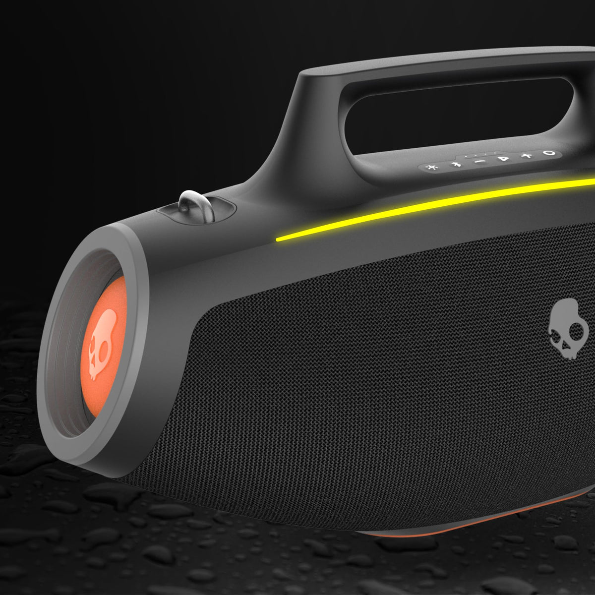 Water-Resistant Wireless Portable Bluetooth Boombox Speaker with LED Lightshow J66891