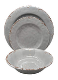 12 Piece Rustic Farmhouse Melamine Dinnerware Set R33081