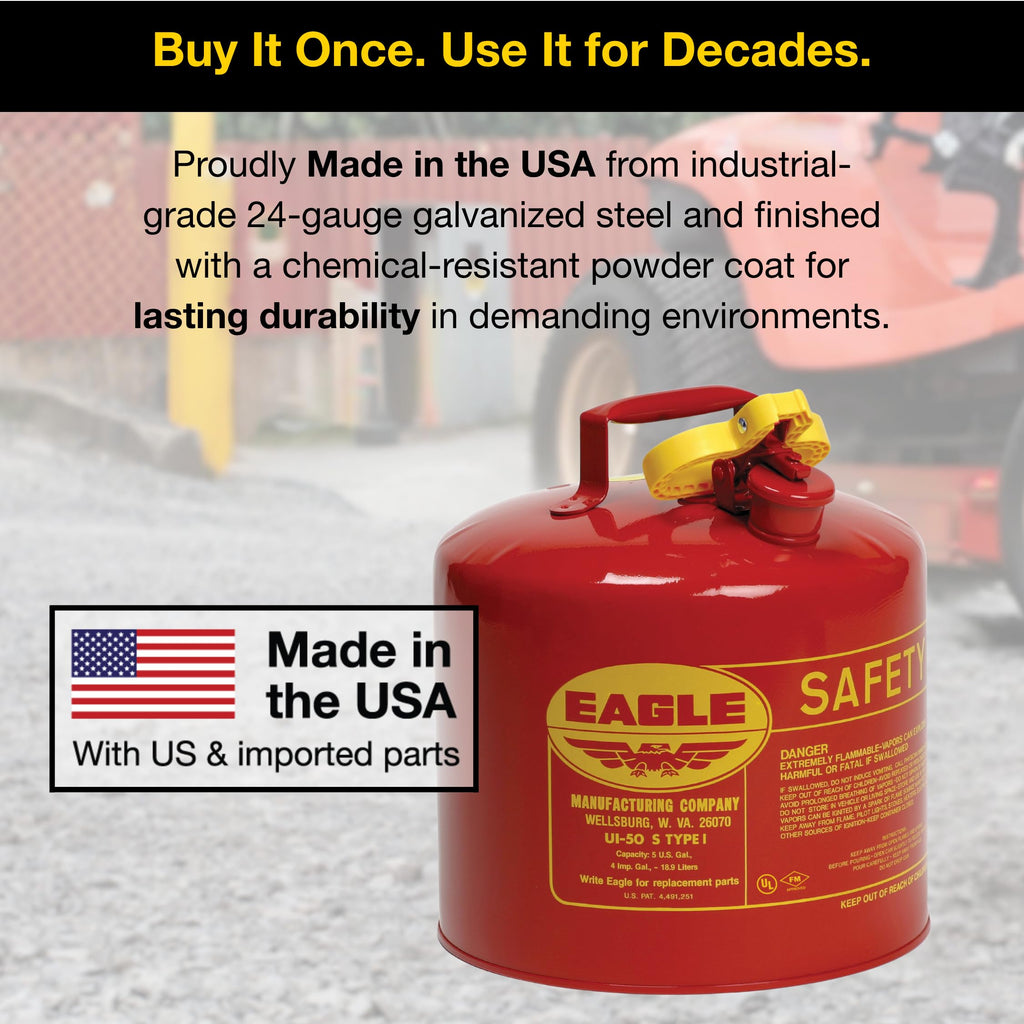 5 Gallon Type I Red Safety Gas Can Z97322
