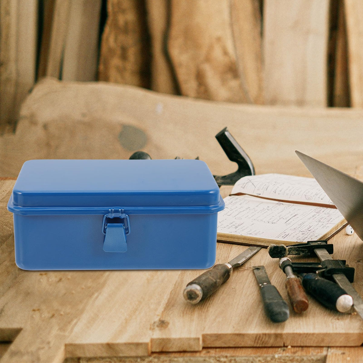 Blue Heavy Duty Portable Iron Toolbox Organizer R79468