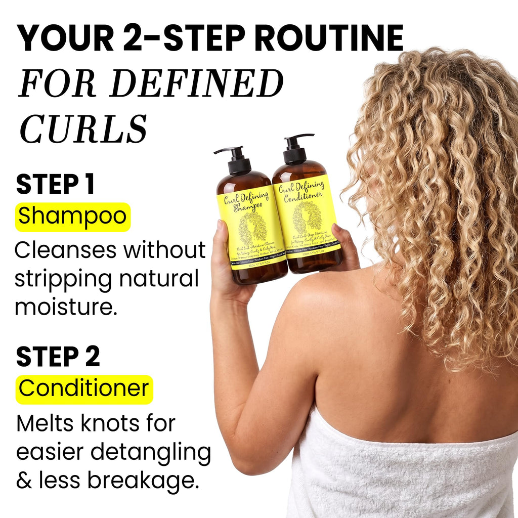 Curly Hair Shampoo and Conditioner Set D7922