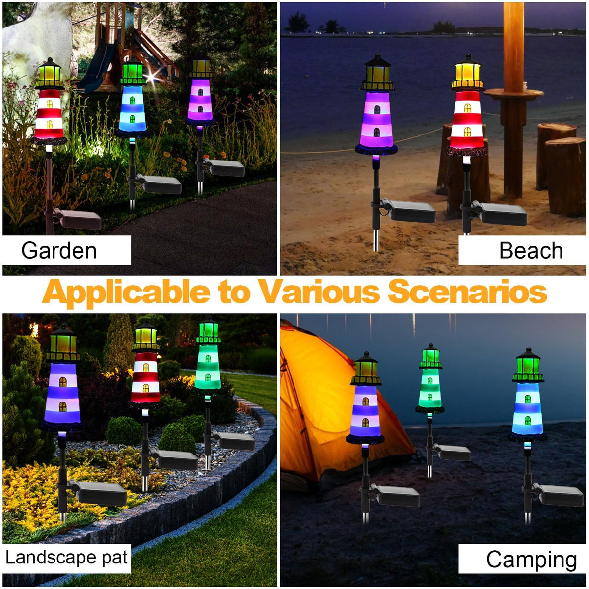 2 Pack IP65 Waterproof Solar Stake Lights J275167