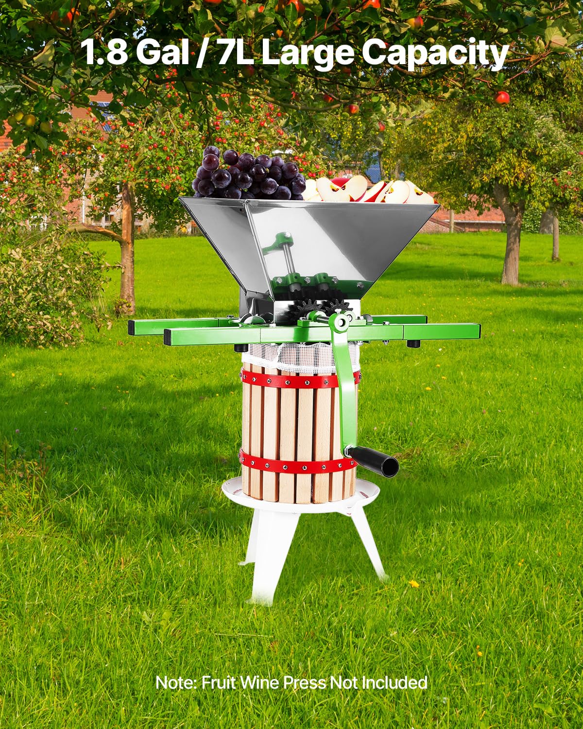 7L Stainless Steel Manual Fruit Crusher Z949241