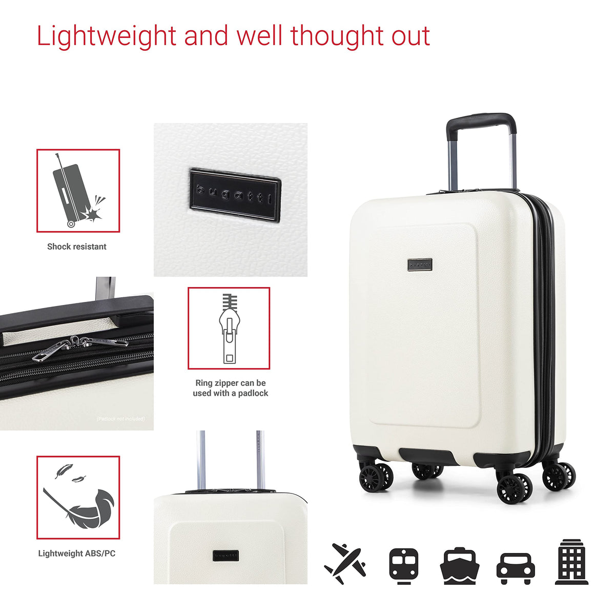 20 Inch Hard Shell Expandable Spinner Suitcase V2953