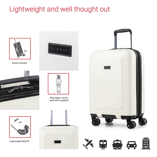 20 Inch Hard Shell Expandable Spinner Suitcase V2953