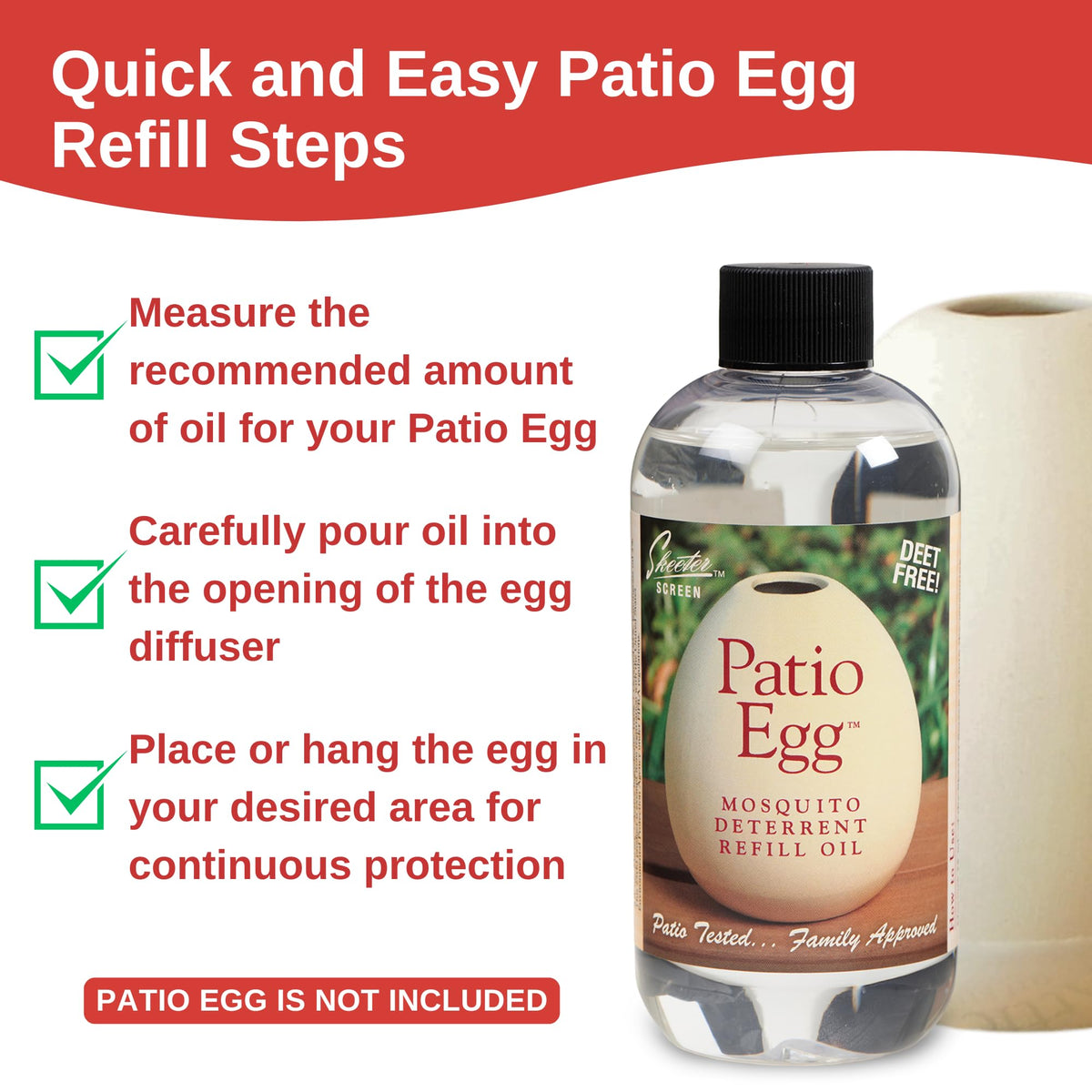 Patio Egg Refill Oil 8 Fl Oz G324