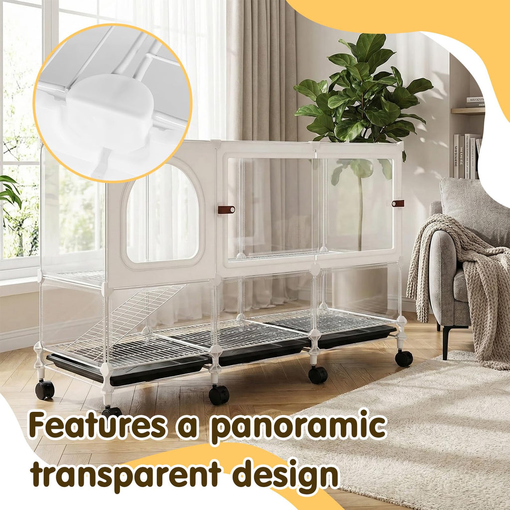 2-Tier Pet House Cage with Pull Out Tray H92407