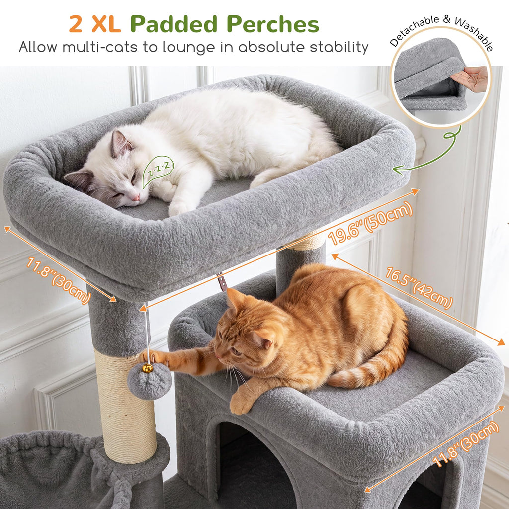 70 inch Light Grey Cat Tree Condos G76876
