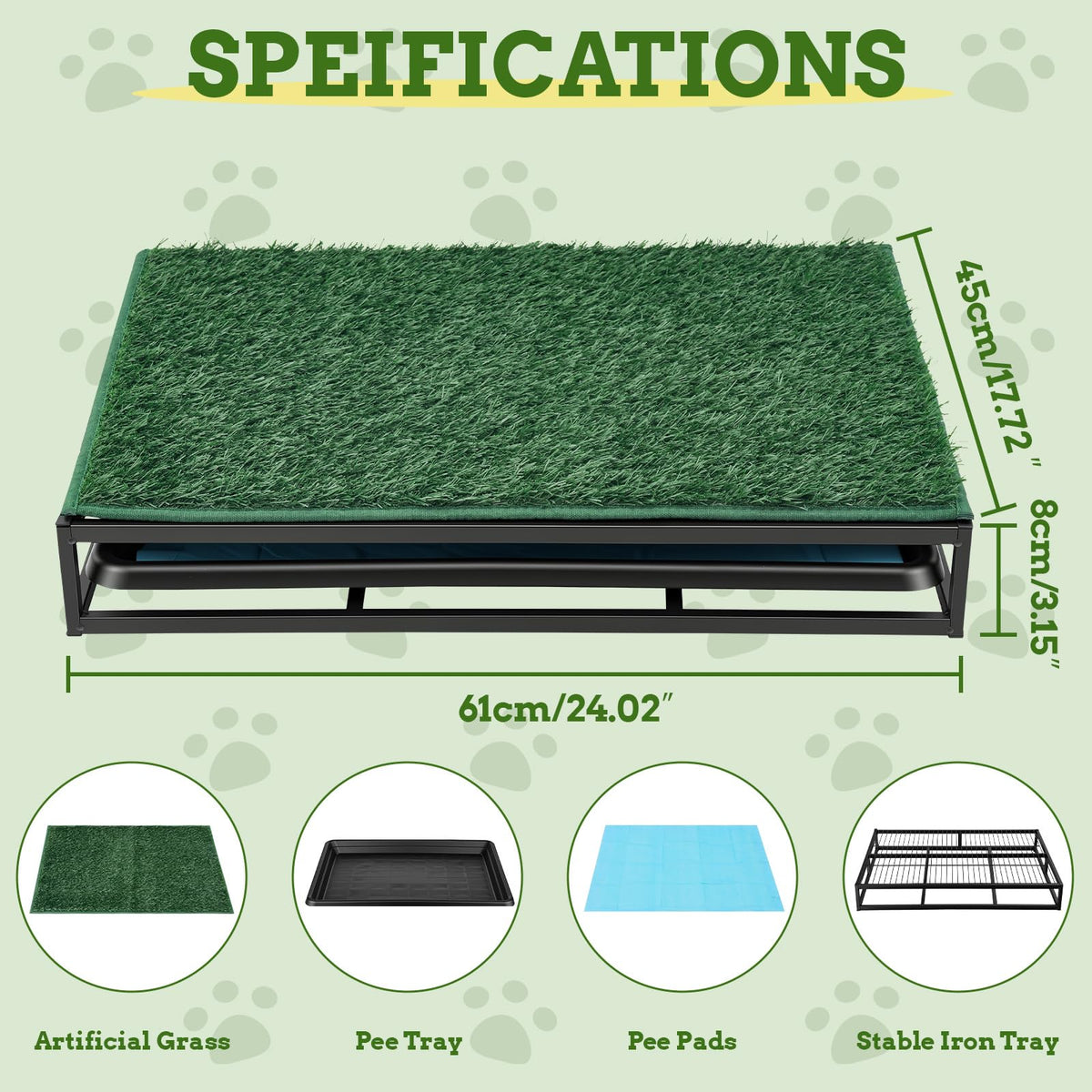 304 Stainless Steel Grass Potty Tray D188694