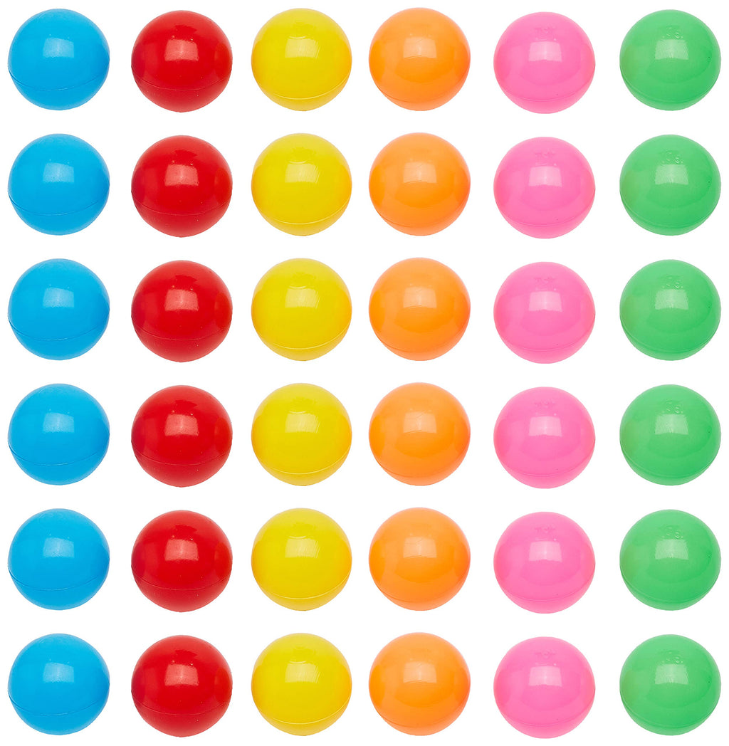 BPA Free Crush-Proof Plastic Ball Pit Balls with Storage Bag, 6 Bright Colors, Pack of 1000 L55565