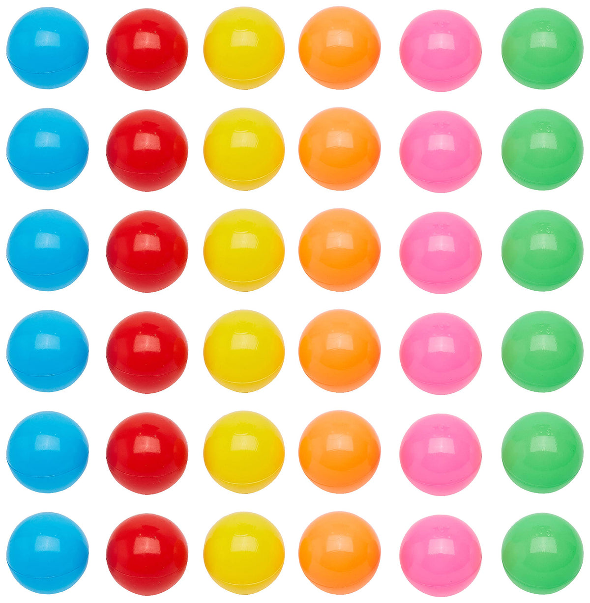 BPA Free Crush-Proof Plastic Ball Pit Balls with Storage Bag, 6 Bright Colors, Pack of 1000 L55565