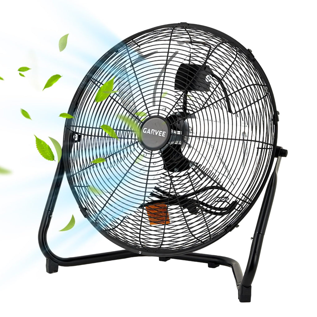20" High Velocity Floor Fan, 4800 CFM Heavy Duty Industrial Metal Fan with 3 Speeds P697934