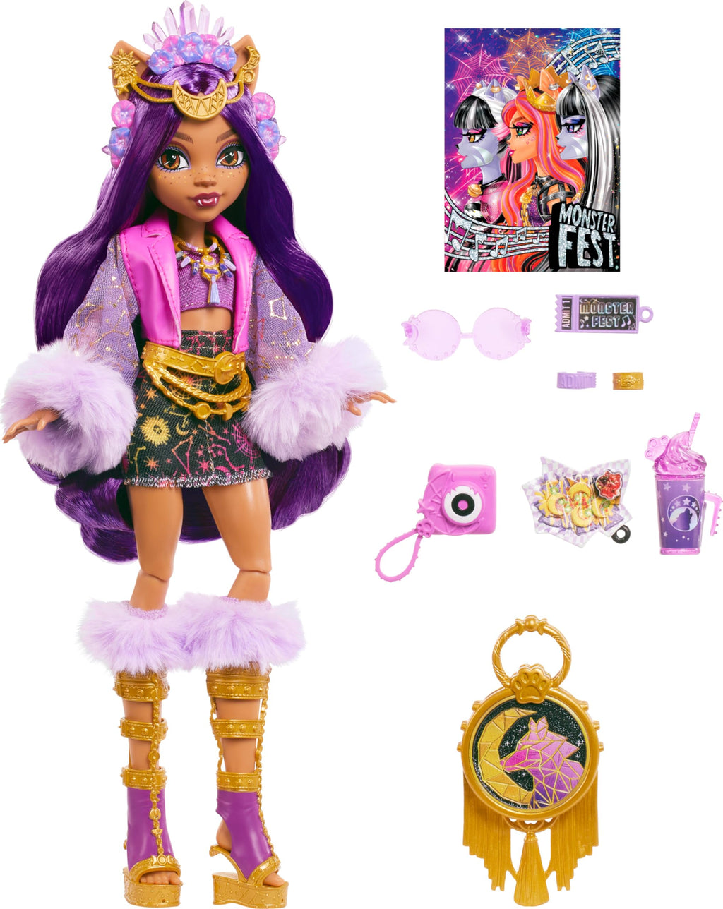 Monster High Doll with Glam Outfit & Accessories L49488