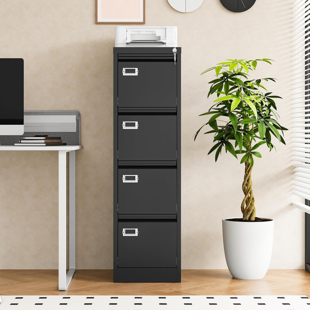 4 Drawer Metal File Cabinet with Lock K893
