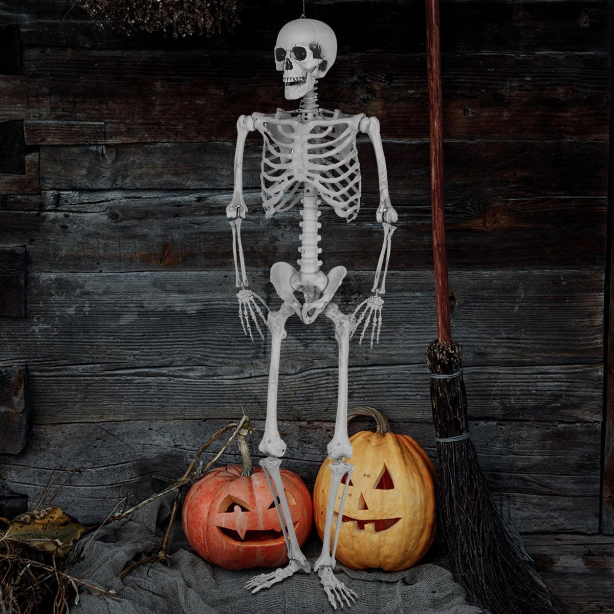 5.4Ft Posable Life Size Full Body Skeleton with Movable Joints I4396