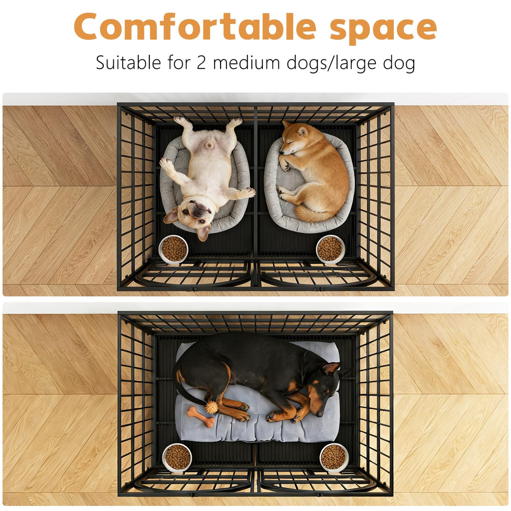42" Heavy Duty Metal Dog Crate with Divider Q500915