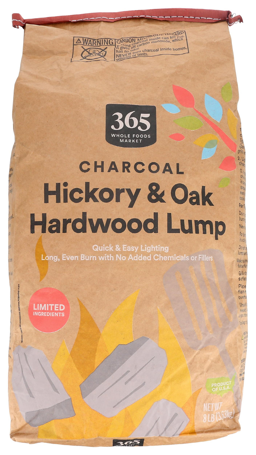 Charcoal Lump, 128 Ounce J4819