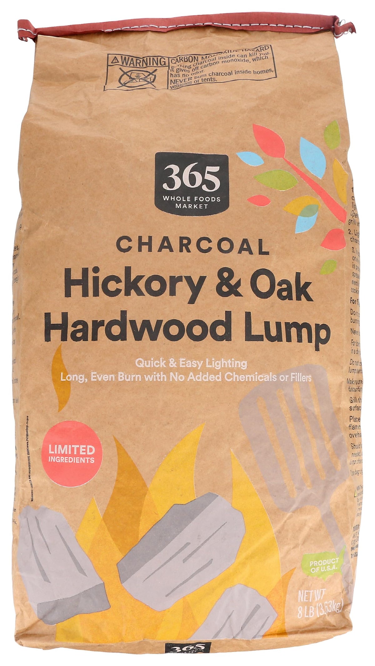 Charcoal Lump, 128 Ounce J4819